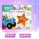 The book "Stencils. Colors and shapes ", blue tractor