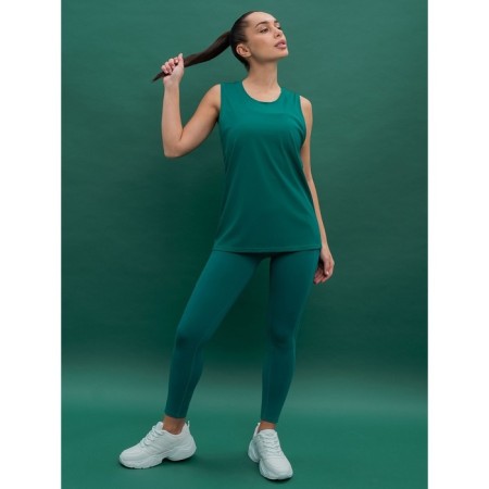 Sports women's leggings, size XS, emerald color-6