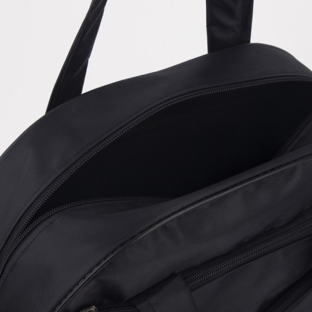 Sports bag with lightning, without lining, external pocket, black color-2