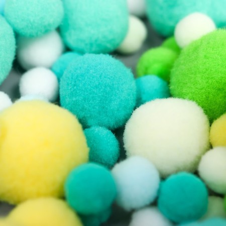 Decor for creativity "Pomponchiki. Greens" d = 1-3 cm set 135 pcs-1