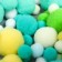 Decor for creativity "Pomponchiki. Greens" d = 1-3 cm set 135 pcs