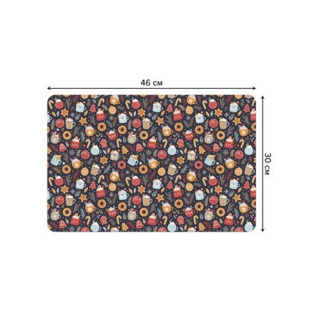 A set of napkins for setting the table “Fent on Christmas”, rectangular, rounded edges, size 30x46 cm, 4 pcs-2