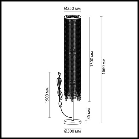 Chokka GU10 3X50W floor lamp-1