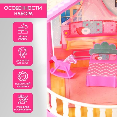 House for dolls "Puppet House" with furniture and accessories-3