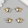 Magnetic metal lock "Star" gold and silver 2.2x1.5x0.6 cm