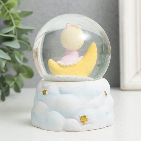 Souvenir Polystone Water Ball Light "Girl on a Cloud" MIX 6x6x8.5 cm-4