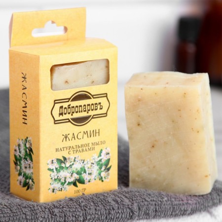 Natural bath soap with herbs in the jasmine box 100 g of Dobroparov