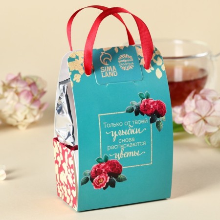 Black tea “Blave with happiness” in a box-package, taste: Vanilla and Caramel, 50 g.-2