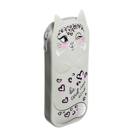 Penal-football is soft 85 x 200 x 25 mm, silicone, Phoenix "Cat in hearts" Gray 61994-1
