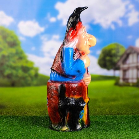 Garden Figure "Baba Yaga with a Crone" 55x28cm-1