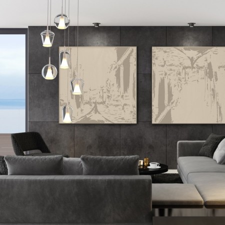 Suspended lamp without base Mantra Elsa, E27, 1x20W, 350 mm, color transparent color-2