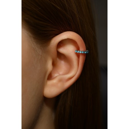 Earrings "Kuffs" cuffs, set of 5 pcs., Colored in silver-5