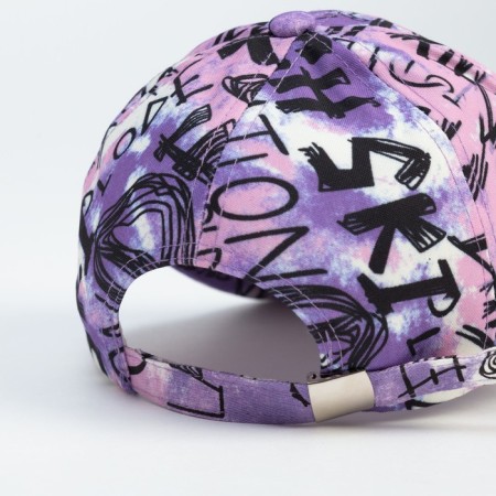 Minaku cap with inscriptions, lilac color, rr 58-3