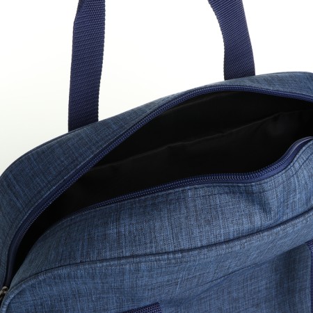 Road bag with lightning, external pocket, long belt, blue color-2