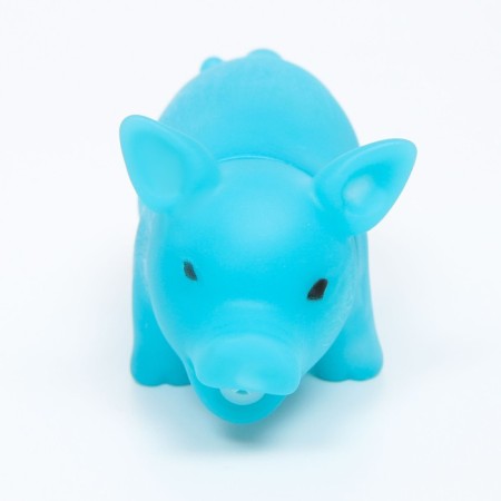 Brying toy "Little Pig" for dogs, 9 cm, blue-2