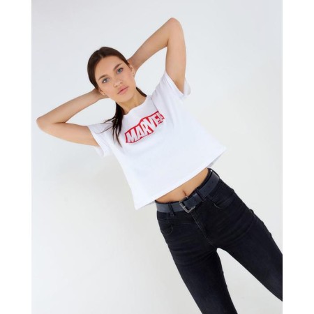 Shorted T -shirt "Marvel" Avengers, white color-2