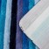 Bathroom mat “stripes”, 43 × 68 cm, blue color