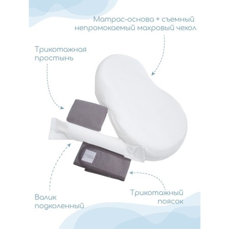 Amarobaby mattress for positioning with memory effect, Premium Form Sky, gray color 765071-1