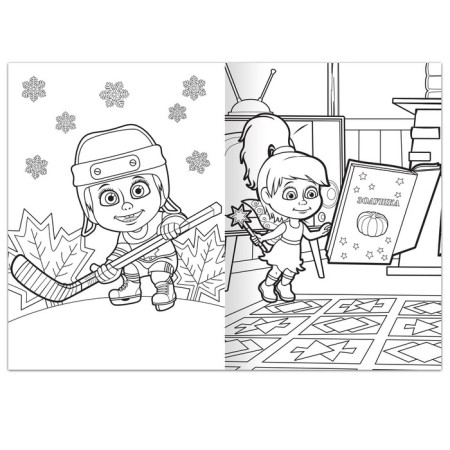 Coloring 16 pp., A4, "Masha and the Bear"-2