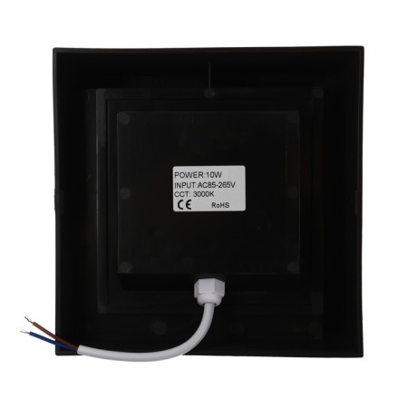 Facade lamp "City", FSD-054, 10 W, 3000K, square, IP65, 220 V, plastic, black-7