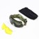 Tactical glasses, on elastic band, with interchangeable lenses 18.5x5 cm