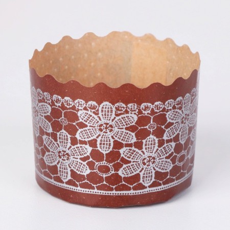 Paper form for cupcake, muffins and kulich "lace" 60x45mm, (packaging 4000 pcs) mix-1