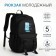 School backpack on lightning, 5 pockets, black color