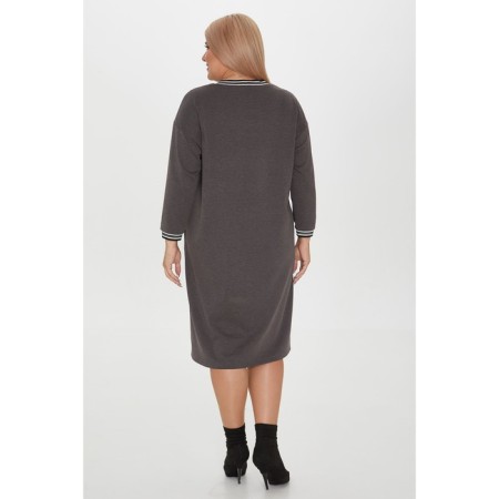 Women's dress, size 64, gray color-4