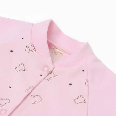 Details for children with closed legs, color is pink bear, height 62 cm-1