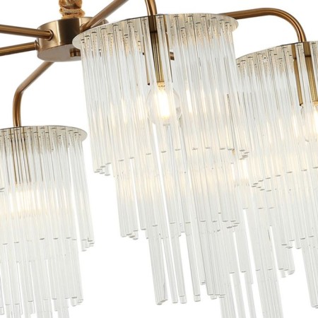 Suspended chandelier Imposio 6xe14 40w, size 80x80x61-150 cm, bronze color-1