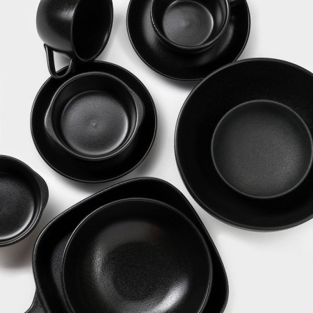 Ceramic dish for the supply of Magistro Carbon, 28 × 19 × 4 cm, black color-10