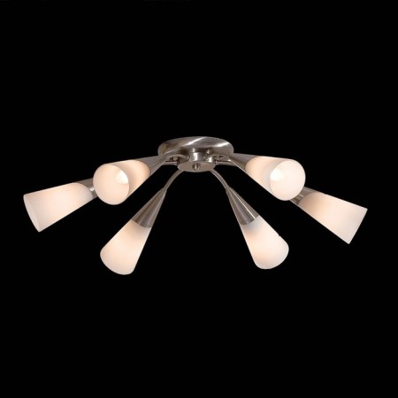 Salma 6x60W E14 chandelier, chrome 40x35x13 cm-1