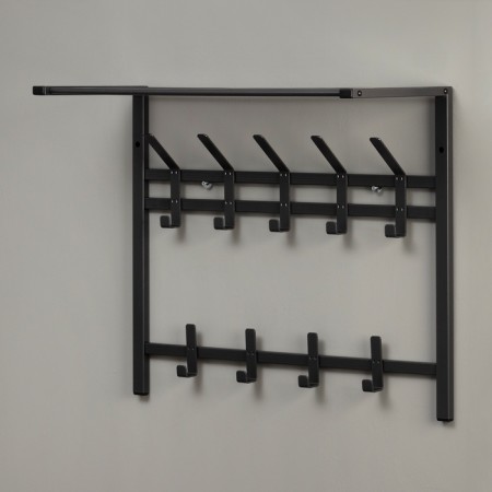 A hanger with a shelf of 2-long Toronto 22, 67 × 27 × 58.5 cm, color graphite-6