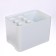 Loader for umbrellas, plastic, 6 round, 4 square departments, 18 × 18 × 26.5 cm, white