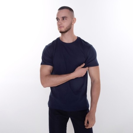 Male T-shirt, dark blue color, size 56-3