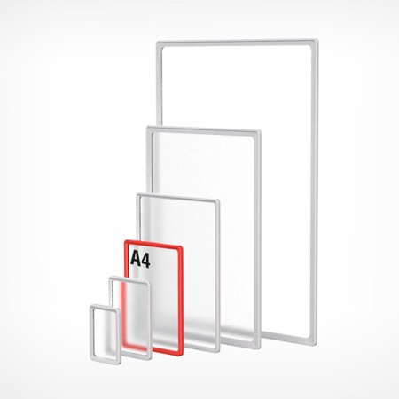 Frame made of impact -resistant plastic with rounded A4 angles, without tread, white color-3