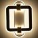 Bra "Square" LED 35W 4000k black and white 26x19x5 cm