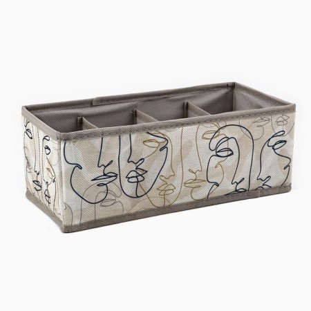 Organizer for storage, coffee for linen 8 cells "Faces", 28 x 16 x 10 cm-1