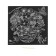 Engraving "Bouquet" with a metallic effect "Silver", 18.5x18.5 cm
