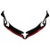 Onlytop swimming glasses, a set of nasal jumpers, black/red color