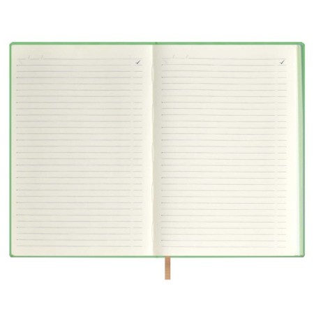 Diary of a low -up A5, 120 Escalada sheets, soft binding, artificial leather "Nappa", foil embossing, white offset 70 g/m², green-9