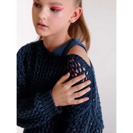 Свитер для девочки Amarobaby Knit Trend, рост 152 см, цвет синий-6