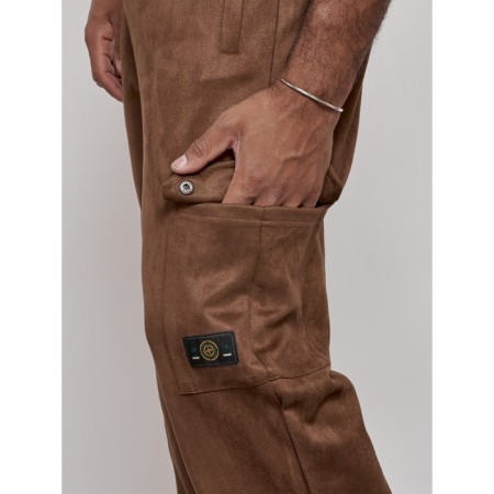 Sports pants, size 50, brown color-6