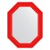 Mirror in the baguette frame, red wave 89 mm, 66x86 cm