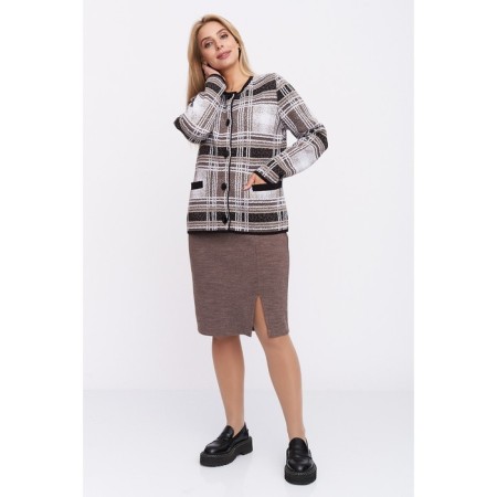 Female suit, size 48, coffee color-2