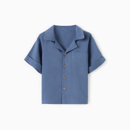 Shirt for a boy crumb I am Linen, p. 92-98, blue