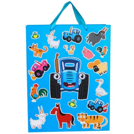 Laminated vertical package 31 x 40 x 11.5 cm "Blue Tractor", Blue Tractor-4