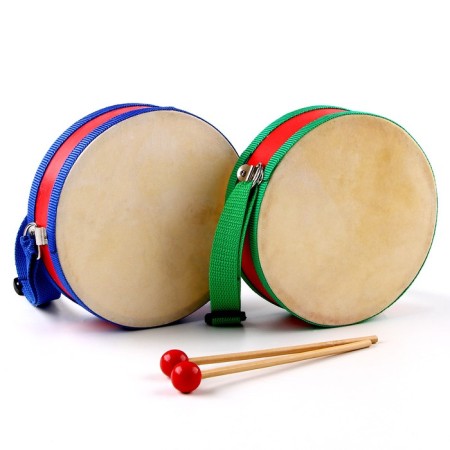 Musical toy "Drum", paper membrane, size: 14 × 14 × 4.5 cm, Mix color-4