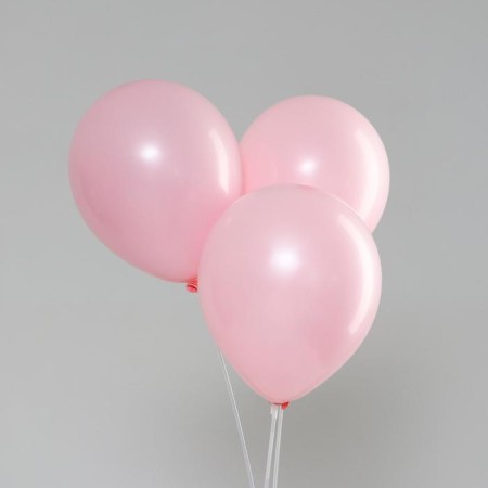 Latex ball 12 ", standard, set 12 pcs., Pink color
