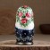 Matryoshka "couple", red scarf, 5 puppet, suite